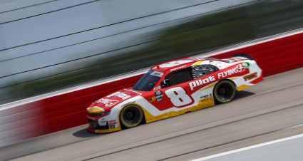 DARLINGTON, SOUTH CAROLINA - AUGUST 31: Sammy Smith, driver of the #8 Pilot Flying J Chevrolet, drives during practice for the NASCAR Xfinity Series Sport Clips Haircuts VFW Help a Hero 200 at Darlington Raceway on August 31, 2024 in Darlington, South Carolina. (Photo by Meg Oliphant/Getty Images) | Getty Images