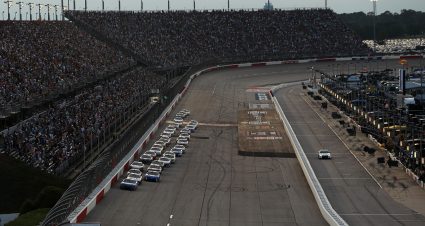DARLINGTON, SOUTH CAROLINA - SEPTEMBER 01: A general view of racing during the NASCAR Cup Series Cook Out Southern 500 at Darlington Raceway on September 01, 2024 in Darlington, South Carolina. (Photo by Meg Oliphant/Getty Images) | Getty Images