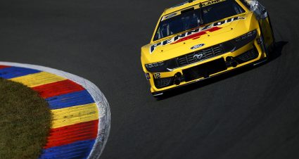 WATKINS GLEN, NEW YORK - SEPTEMBER 14: Ryan Blaney, driver of the #12 Menards/Pennzoil Ford, drives during practice for the NASCAR Cup Series Go Bowling at The Glen at Watkins Glen International on September 14, 2024 in Watkins Glen, New York. (Photo by Sean Gardner/Getty Images) | Getty Images