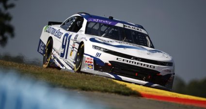 WATKINS GLEN, NEW YORK - SEPTEMBER 14: Josh Bilicki, driver of the #91 Chemung Supply Corporation Chevrolet, drives during the NASCAR Xfinity Series Mission 200 at The Glen at Watkins Glen International on September 14, 2024 in Watkins Glen, New York. (Photo by Chris Graythen/Getty Images) | Getty Images