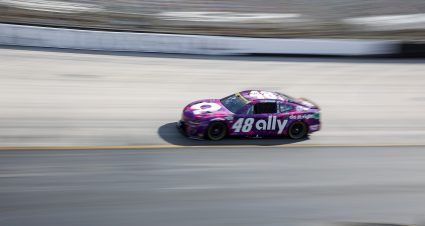 BRISTOL, TENNESSEE - SEPTEMBER 20: Alex Bowman, driver of the #48 Ally Chevrolet, drives during practice for the NASCAR Cup Series Bass Pro Shops Night Race at Bristol Motor Speedway on September 20, 2024 in Bristol, Tennessee. (Photo by James Gilbert/Getty Images) | Getty Images