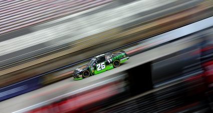 BRISTOL, TENNESSEE - SEPTEMBER 20: Jeffrey Earnhardt, driver of the #26 K9 Grass by ForeverLawn Toyota, drives during practice for the NASCAR Xfinity Series Food City 300 at Bristol Motor Speedway on September 20, 2024 in Bristol, Tennessee. (Photo by Jonathan Bachman/Getty Images) | Getty Images