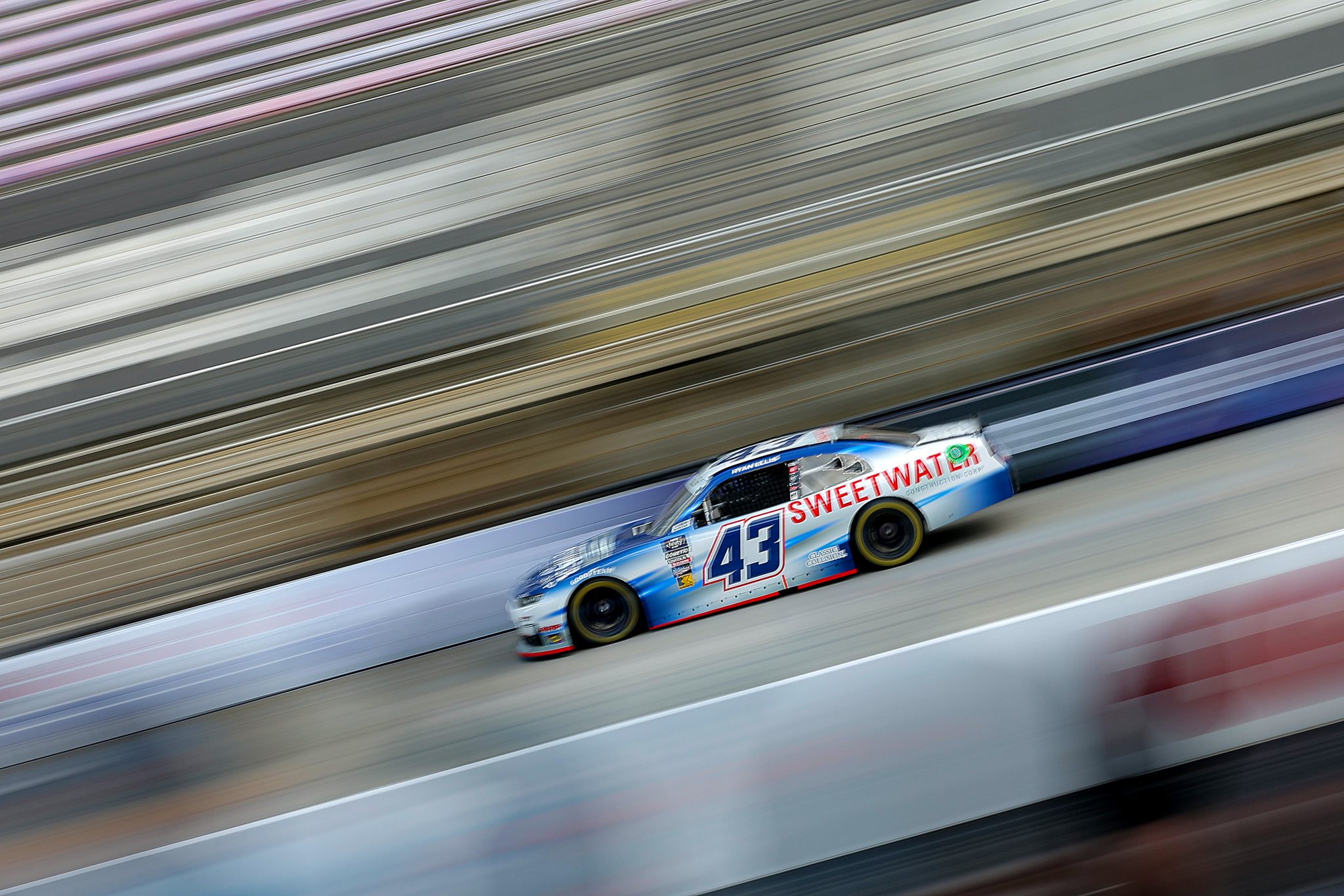 BRISTOL, TENNESSEE - SEPTEMBER 20: Ryan Ellis, driver of the #43 Sweetwater Construction Corp Chevrolet, drives during practice for the NASCAR Xfinity Series Food City 300 at Bristol Motor Speedway on September 20, 2024 in Bristol, Tennessee. (Photo by Jonathan Bachman/Getty Images) | Getty Images