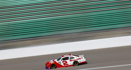 KANSAS CITY, KANSAS - SEPTEMBER 28: Jesse Love, driver of the #2 Whelen Chevrolet, drives during practice for the NASCAR Xfinity Series Kansas Lottery 300 at Kansas Speedway on September 28, 2024 in Kansas City, Kansas. (Photo by Chris Graythen/Getty Images) | Getty Images