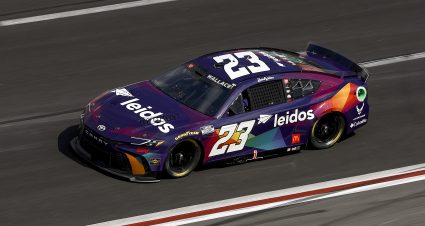 HAMPTON, GEORGIA - SEPTEMBER 08: Bubba Wallace, driver of the #23 Leidos Toyota, drives during the NASCAR Cup Series Quaker State 400 Available at Walmart at Atlanta Motor Speedway on September 08, 2024 in Hampton, Georgia. (Photo by Sean Gardner/Getty Images) | Getty Images