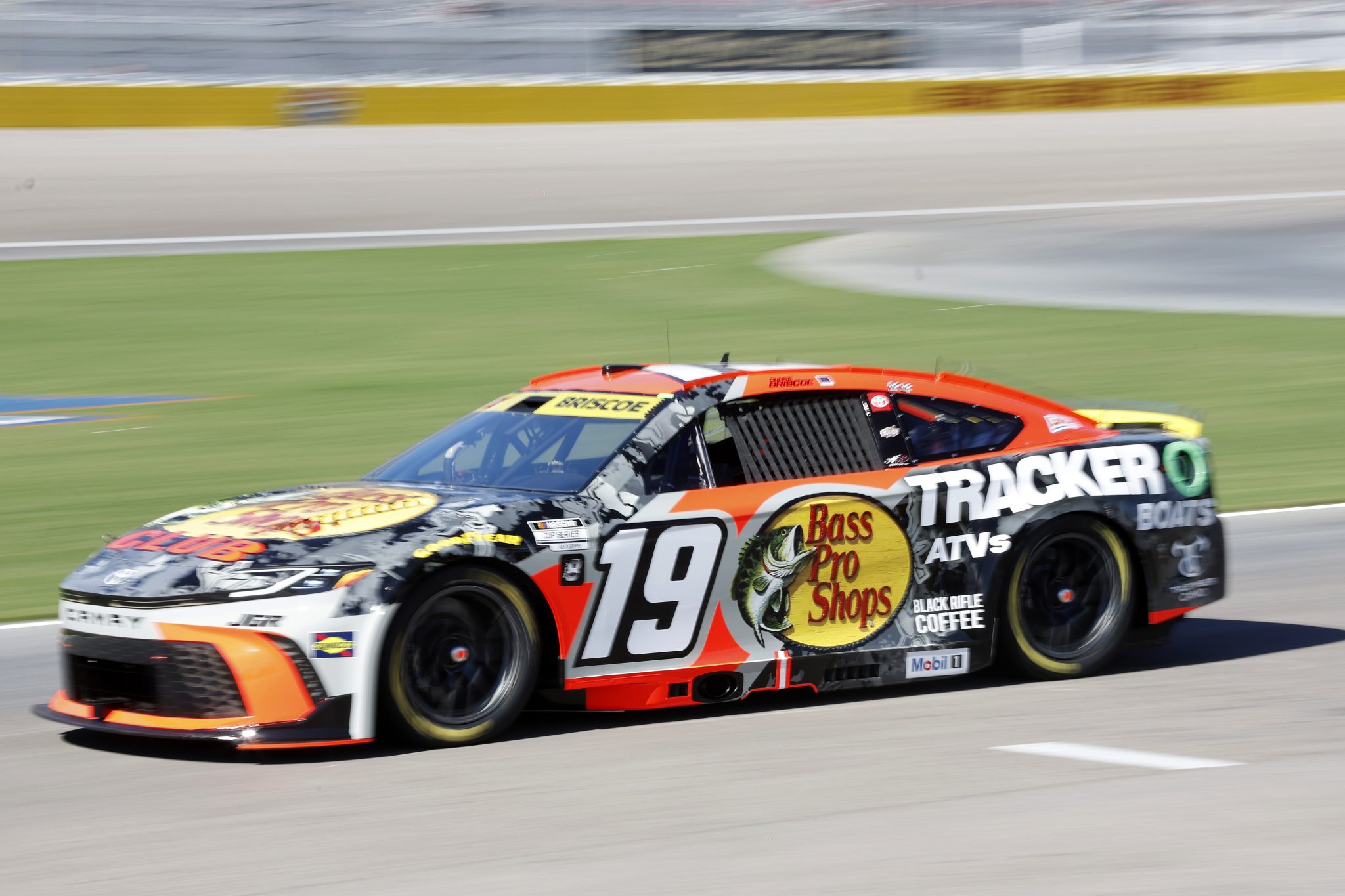 LAS VEGAS, NEVADA - OCTOBER 11: Chase Briscoe, driver of the #19 Bass Pro Shops Toyota, enters the track during practice for the NASCAR Cup Series South Point 400 at Las Vegas Motor Speedway on October 11, 2025 in Las Vegas, Nevada. (Photo by Logan Riely/Getty Images) | Getty Images