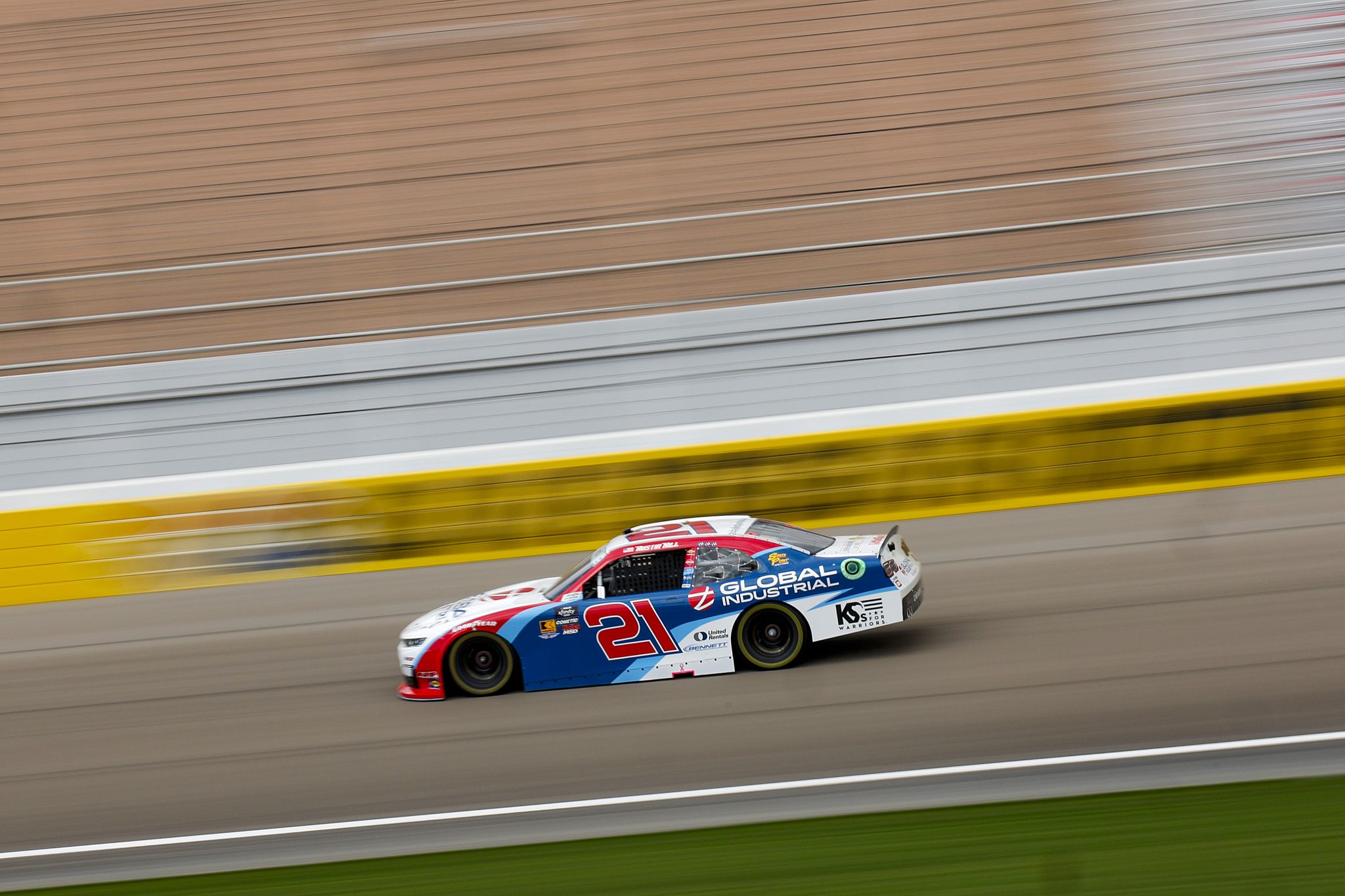 LAS VEGAS, NEVADA - OCTOBER 11: Austin Hill, driver of the #21 Global Industrial Chevrolet, drives during practice for the NASCAR Xfinity Series Focused Health 302 at Las Vegas Motor Speedway on October 11, 2025 in Las Vegas, Nevada. (Photo by Logan Riely/Getty Images) | Getty Images