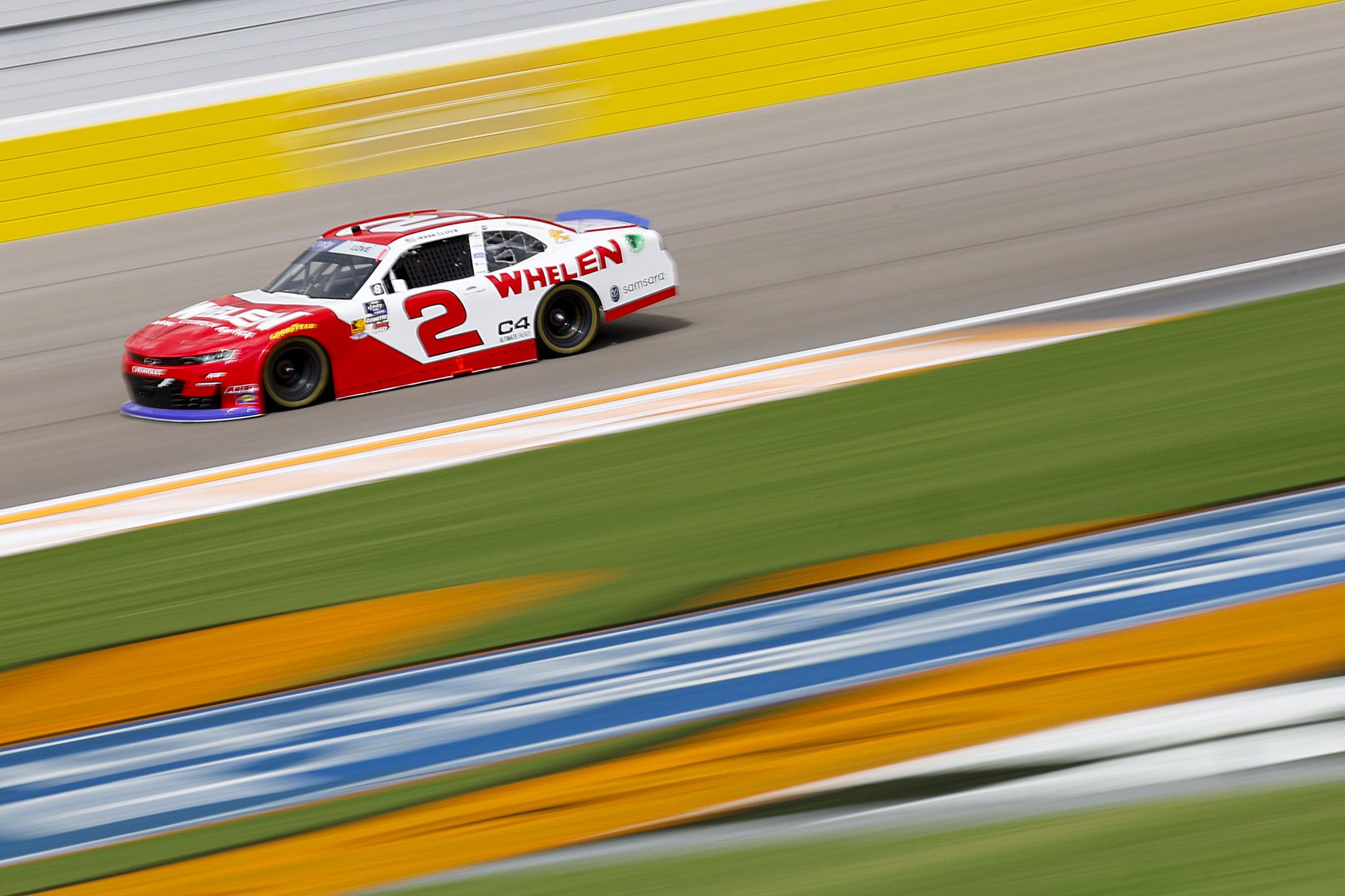 LAS VEGAS, NEVADA - OCTOBER 11: Jesse Love, driver of the #2 Whelen Chevrolet, drives during practice for the NASCAR Xfinity Series Focused Health 302 at Las Vegas Motor Speedway on October 11, 2025 in Las Vegas, Nevada. (Photo by Logan Riely/Getty Images) | Getty Images