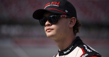 TALLADEGA, ALABAMA - OCTOBER 18: Jesse Love, driver of the #2 Whelen Chevrolet, looks on during qualifying for the NASCAR Xfinity Series United Rentals 250 at Talladega Superspeedway on October 18, 2025 in Talladega, Alabama. (Photo by Sean Gardner/Getty Images) | Getty Images