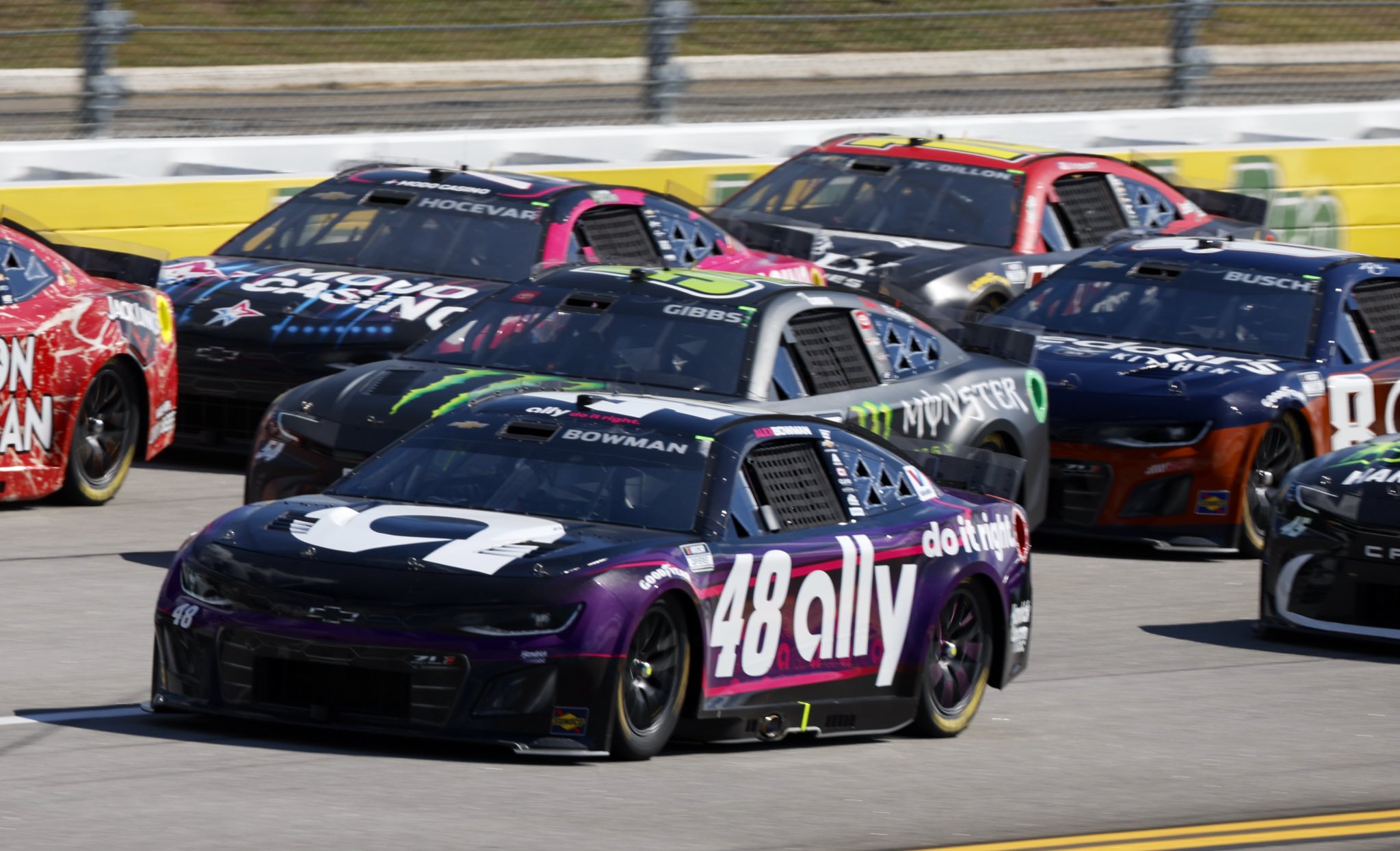 Alex Bowman, driver of the #48 Ally Chevrolet during the YellaWood 500 NASCAR Cup Series race at Talladega Superspeedway on Octobrer 19, 2025. Image from Ally Racing.