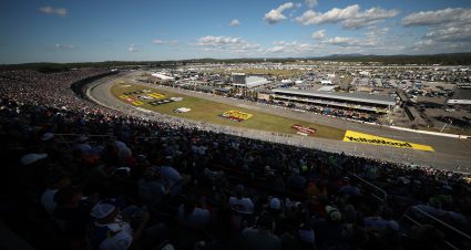 TALLADEGA, ALABAMA - OCTOBER 19: A general view of racing from the grandstands during the NASCAR Cup Series YellaWood 500 at Talladega Superspeedway on October 19, 2025 in Talladega, Alabama. (Photo by Chris Graythen/Getty Images) | Getty Images