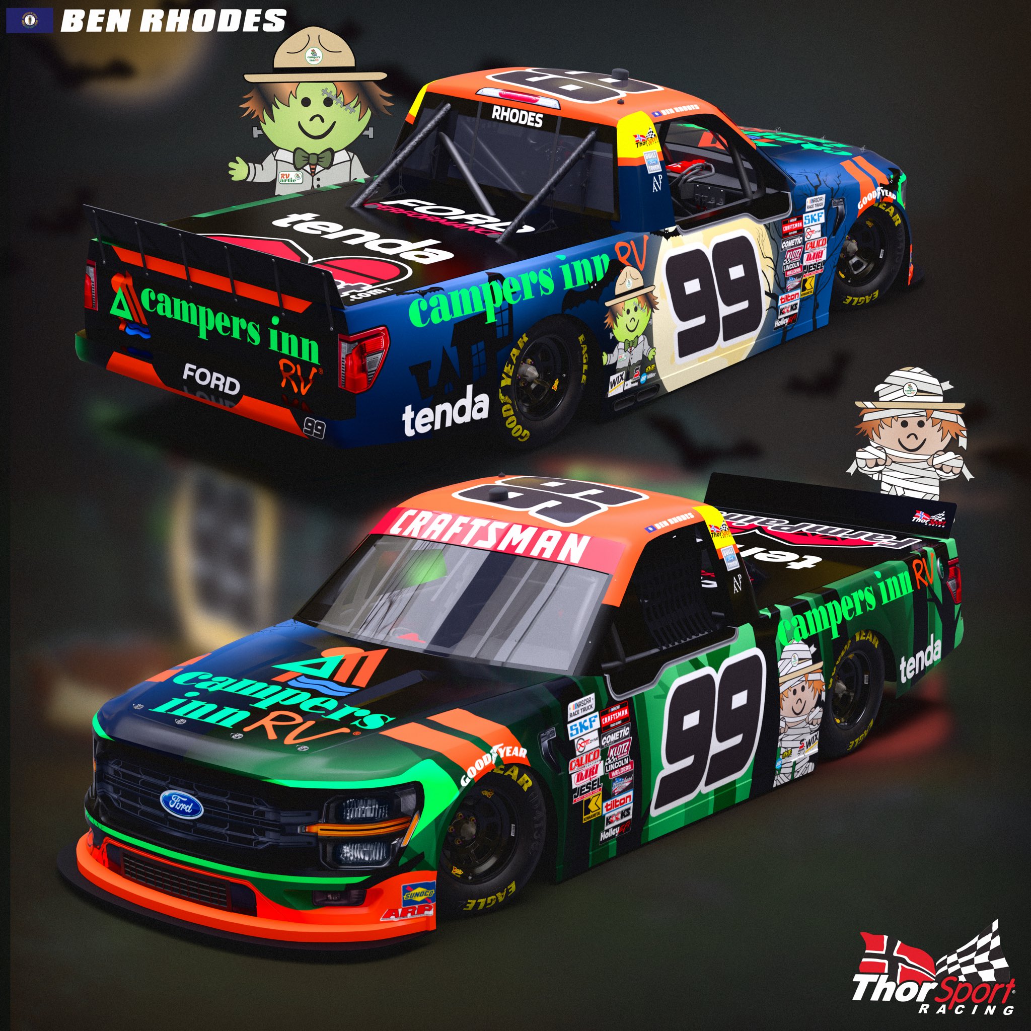 2025 #99 ThorSport Racing Paint Schemes | Jayski