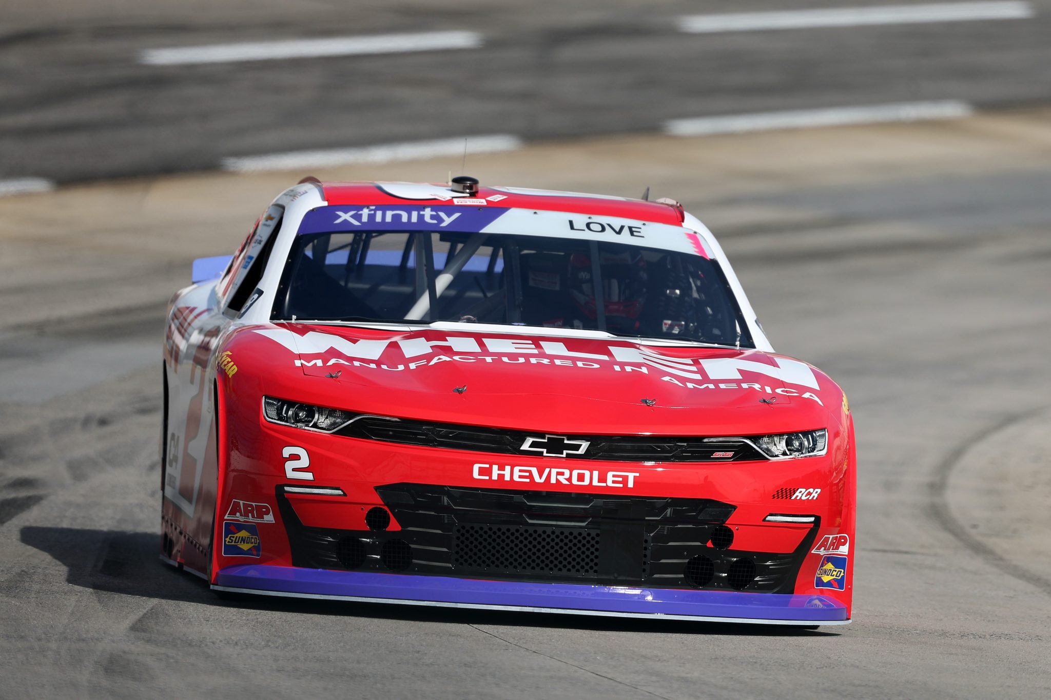 MARTINSVILLE, VIRGINIA - OCTOBER 25: Jesse Love, driver of the #2 Whelen Chevrolet, drives during practice for the NASCAR Xfinity Series IAA and Ritchie Bros. 250 at Martinsville Speedway on October 25, 2025 in Martinsville, Virginia. (Photo by David Jensen/Getty Images) | Getty Images