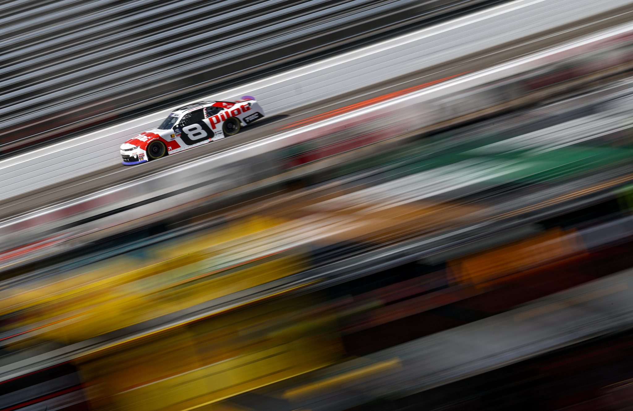MARTINSVILLE, VIRGINIA - OCTOBER 25: Sammy Smith, driver of the #8 Pilot Chevrolet, drives during practice for the NASCAR Xfinity Series IAA and Ritchie Bros. 250 at Martinsville Speedway on October 25, 2025 in Martinsville, Virginia. (Photo by Jared C. Tilton/Getty Images) | Getty Images