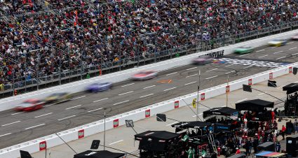 MARTINSVILLE, VIRGINIA - OCTOBER 26: A general view of racing during the NASCAR Cup Series Xfinity 500 at Martinsville Speedway on October 26, 2025 in Martinsville, Virginia. (Photo by David Jensen/Getty Images) | Getty Images