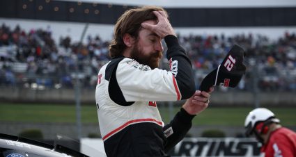 MARTINSVILLE, VIRGINIA - OCTOBER 26: Ryan Blaney, driver of the #12 Discount Tire Ford, reacts after the NASCAR Cup Series Xfinity 500 at Martinsville Speedway on October 26, 2025 in Martinsville, Virginia. (Photo by Jared C. Tilton/Getty Images) | Getty Images