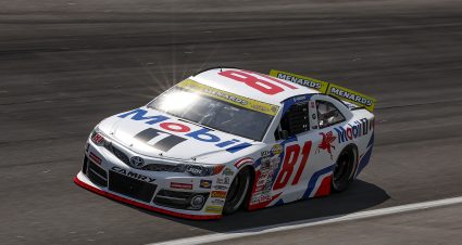 ROCKINGHAM, NORTH CAROLINA - APRIL 19: Brent Crews, driver of the #81 Mobil 1 Toyota, drives during the ARCA 125 Menards Series East at Rockingham Speedway on April 19, 2025 in Rockingham, North Carolina. (Photo by James Gilbert/Getty Images) | Getty Images