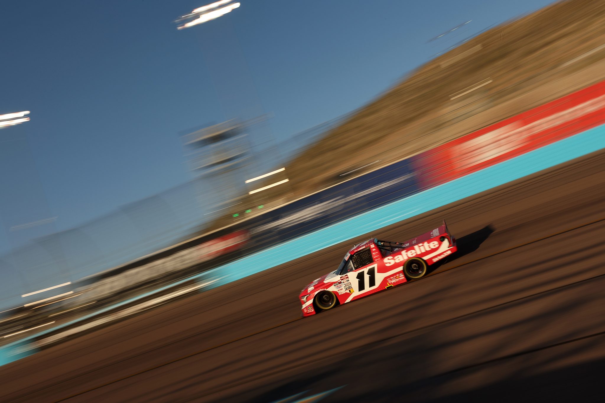AVONDALE, ARIZONA - OCTOBER 30: Corey Heim, driver of the #11 Safelite Toyota, drives during practice for the NASCAR Craftsman Truck Series Championship at Phoenix Raceway on October 30, 2025 in Avondale, Arizona. (Photo by Meg Oliphant/Getty Images) | Getty Images