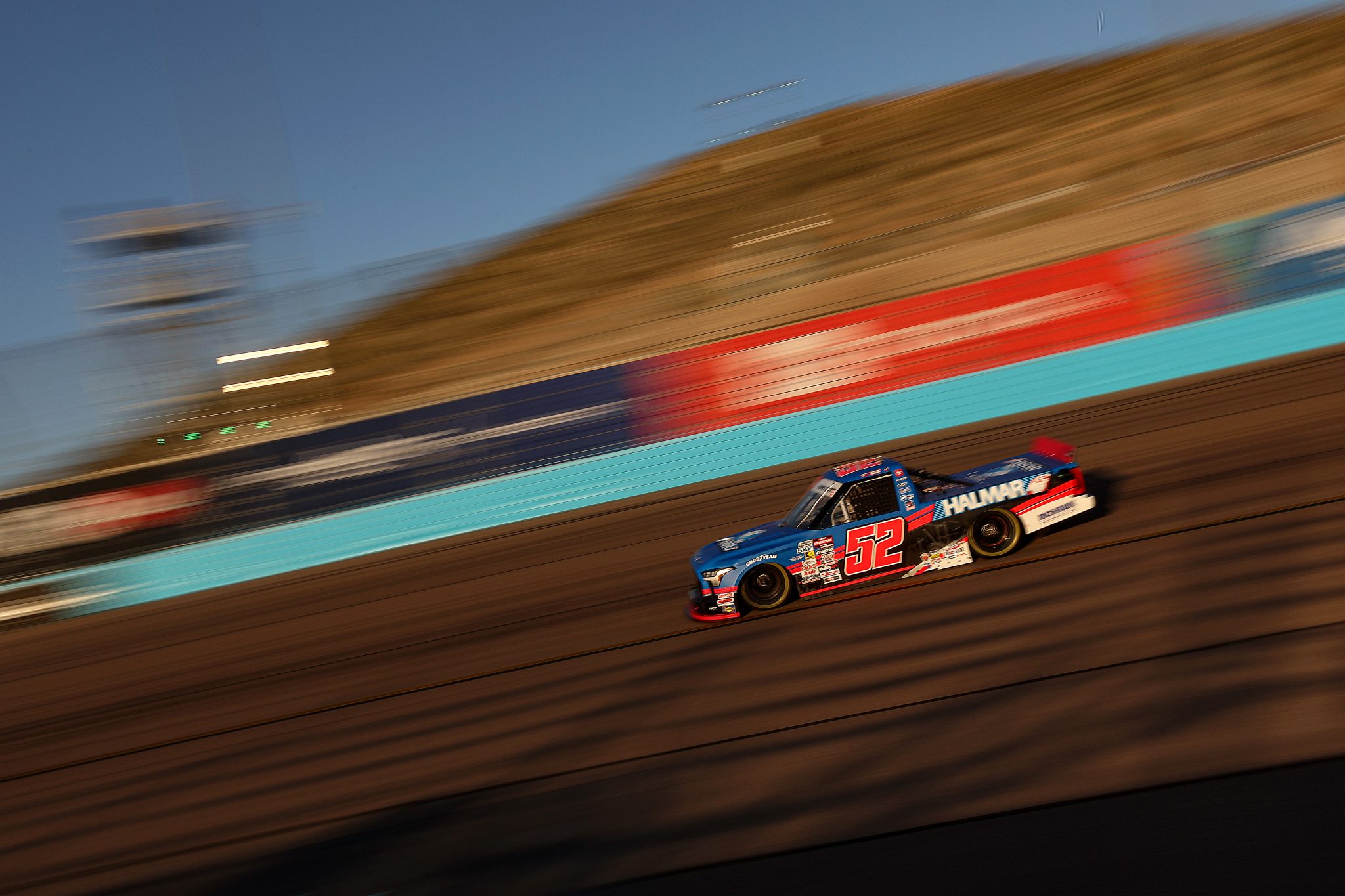 AVONDALE, ARIZONA - OCTOBER 30: Kaden Honeycutt, driver of the #52 Halmar International Toyota, drives during practice for the NASCAR Craftsman Truck Series Championship at Phoenix Raceway on October 30, 2025 in Avondale, Arizona. (Photo by Meg Oliphant/Getty Images) | Getty Images