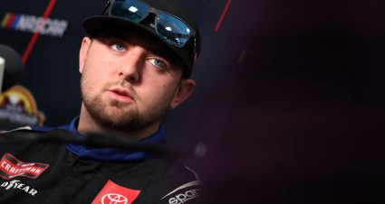 AVONDALE, ARIZONA - OCTOBER 30: 2025 NASCAR Craftsman Truck Series Championship 4 driver, Kaden Honeycutt speaks to the media during NASCAR Championship Media Day at Phoenix Raceway on October 30, 2025 in Avondale, Arizona. (Photo by Meg Oliphant/Getty Images) | Getty Images