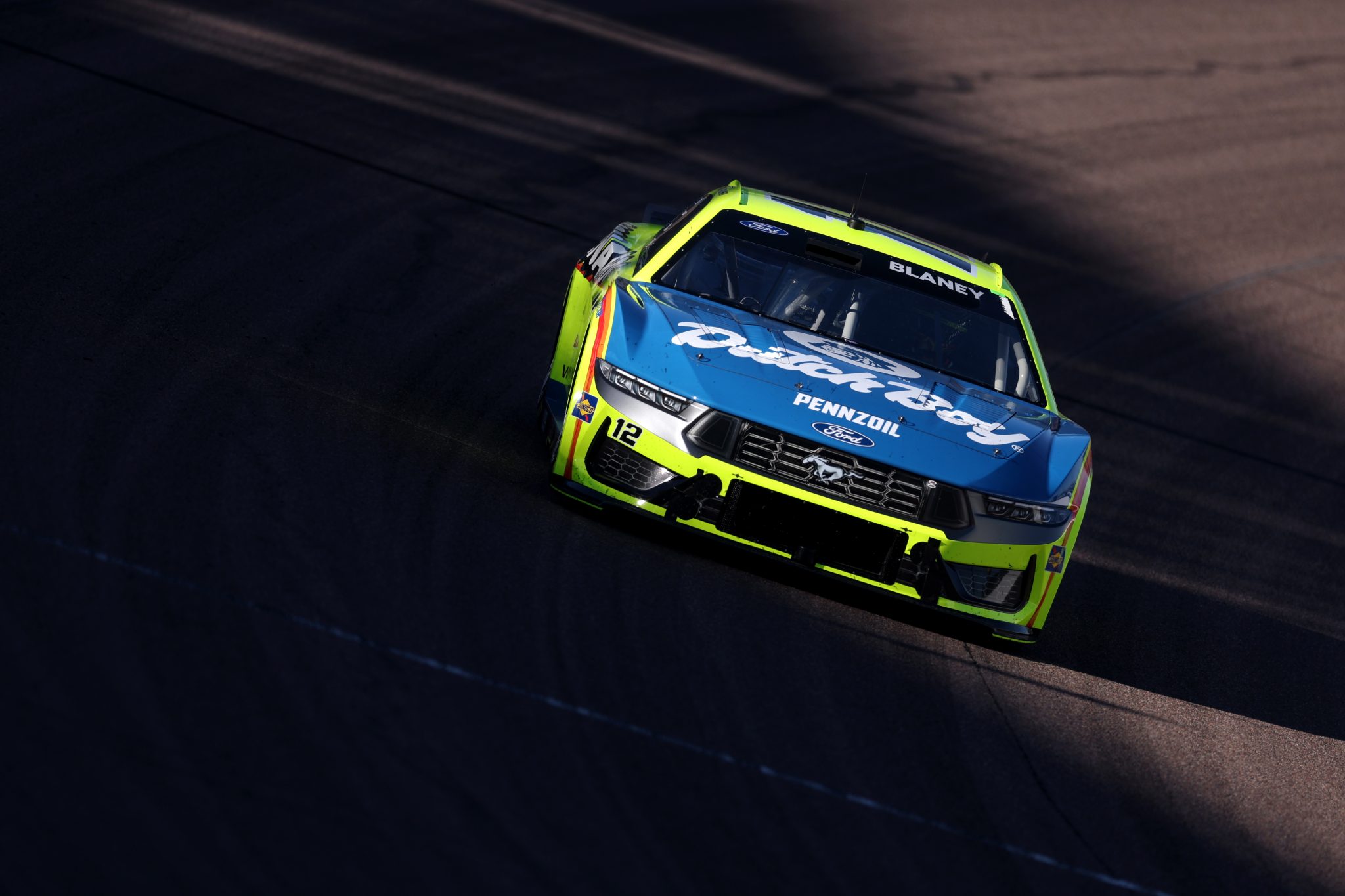 AVONDALE, ARIZONA - OCTOBER 31: Ryan Blaney, driver of the #12 Menards/Dutch Boy Ford, drives during practice for the NASCAR Cup Series Championship at Phoenix Raceway on October 31, 2025 in Avondale, Arizona. (Photo by Christian Petersen/Getty Images) | Getty Images