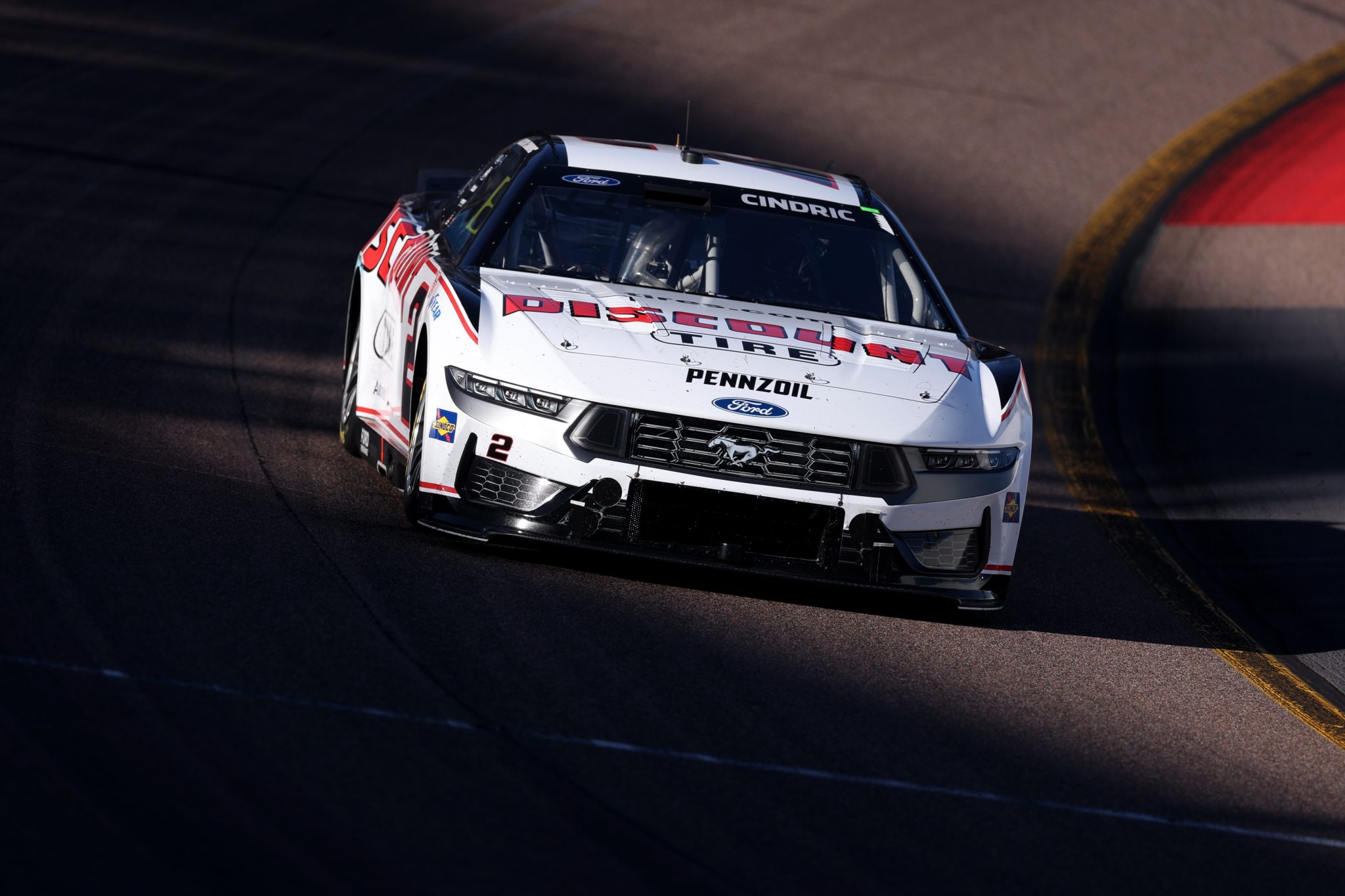 AVONDALE, ARIZONA - OCTOBER 31: Austin Cindric, driver of the #2 Discount Tire Ford, drives during practice for the NASCAR Cup Series Championship at Phoenix Raceway on October 31, 2025 in Avondale, Arizona. (Photo by Christian Petersen/Getty Images) | Getty Images