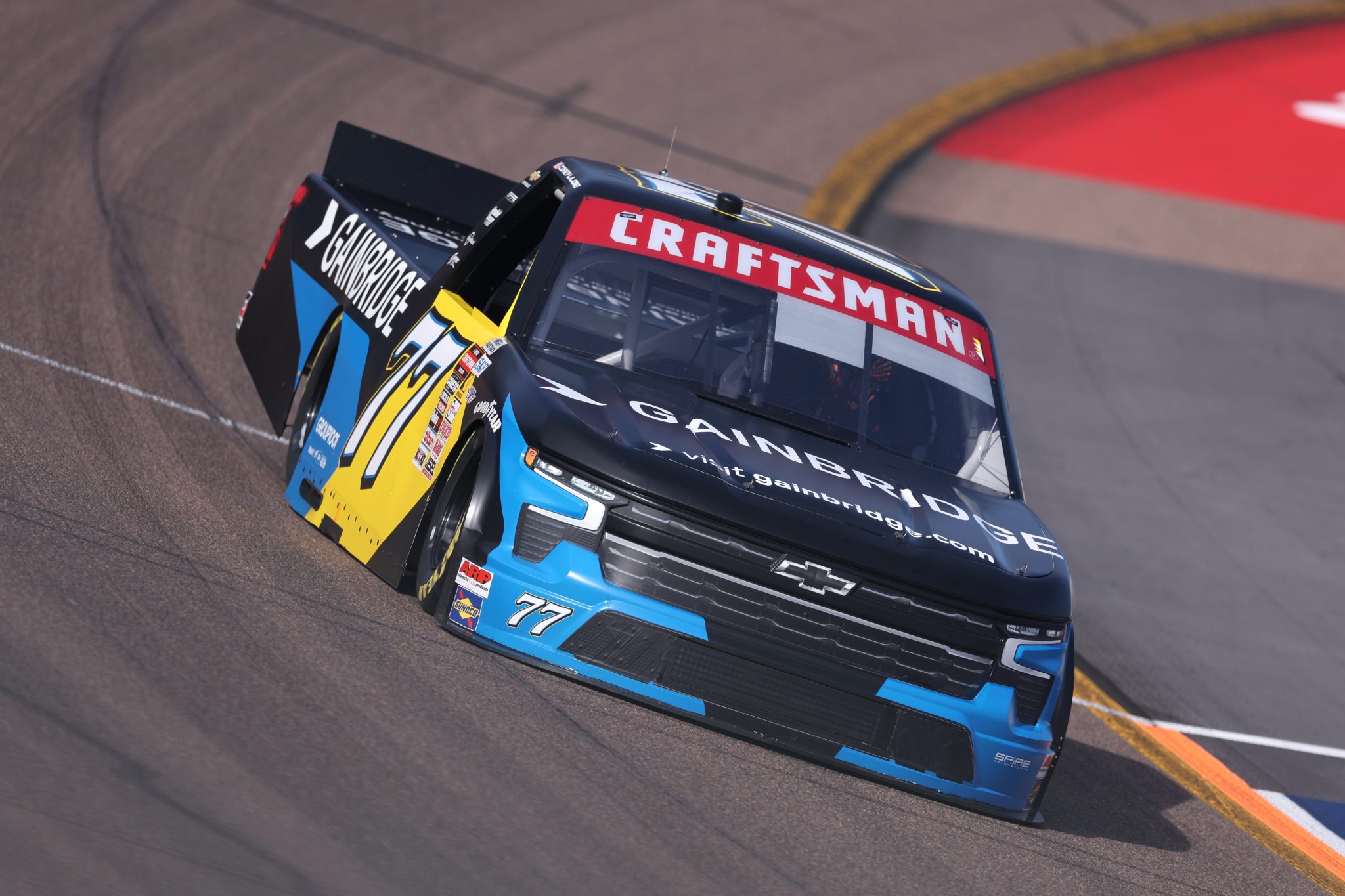 AVONDALE, ARIZONA - OCTOBER 31: Corey LaJoie, driver of the #77 Gainbridge Chevrolet, drives during qualifying for the NASCAR Craftsman Truck Series Championship at Phoenix Raceway on October 31, 2025 in Avondale, Arizona. (Photo by Christian Petersen/Getty Images) | Getty Images