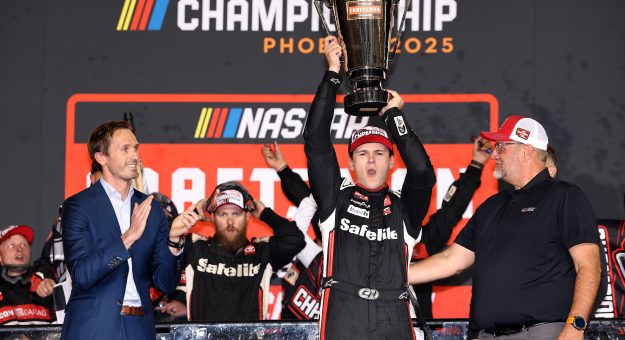 Visit Corey Heim shakes off pressure to win NASCAR Truck Series championship page