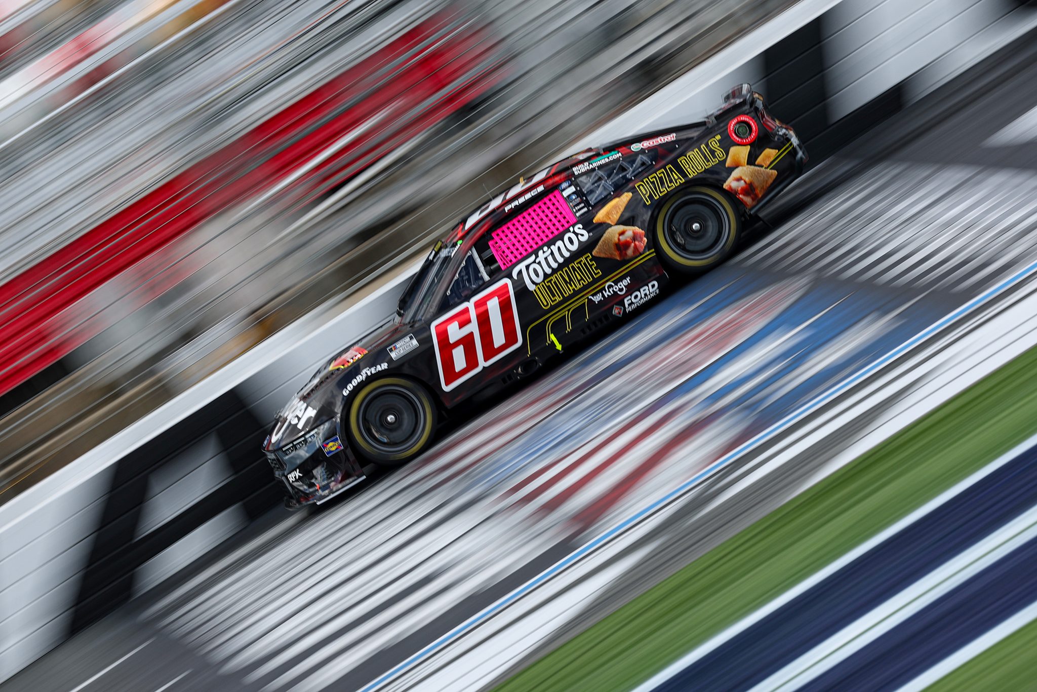 CONCORD, NORTH CAROLINA - OCTOBER 04: Ryan Preece, driver of the #60 Kroger/Totino's Ultimate Ford, drives during practice for the NASCAR Cup Series Bank of America ROVAL 400 at Charlotte Motor Speedway on October 04, 2025 in Concord, North Carolina. (Photo by Jordan Bank/Getty Images) | Getty Images