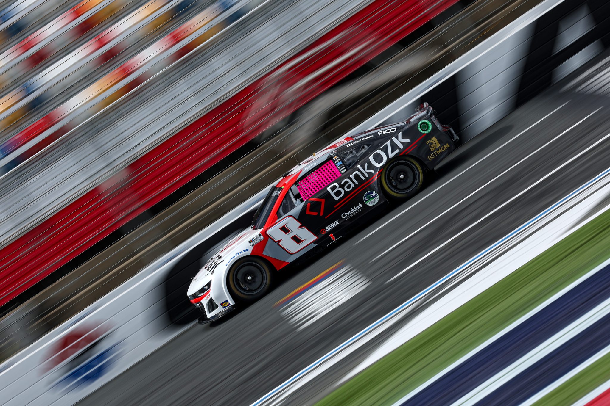 CONCORD, NORTH CAROLINA - OCTOBER 04: Kyle Busch, driver of the #8 Bank OZK Chevrolet, drives during practice for the NASCAR Cup Series Bank of America ROVAL 400 at Charlotte Motor Speedway on October 04, 2025 in Concord, North Carolina. (Photo by Jordan Bank/Getty Images) | Getty Images