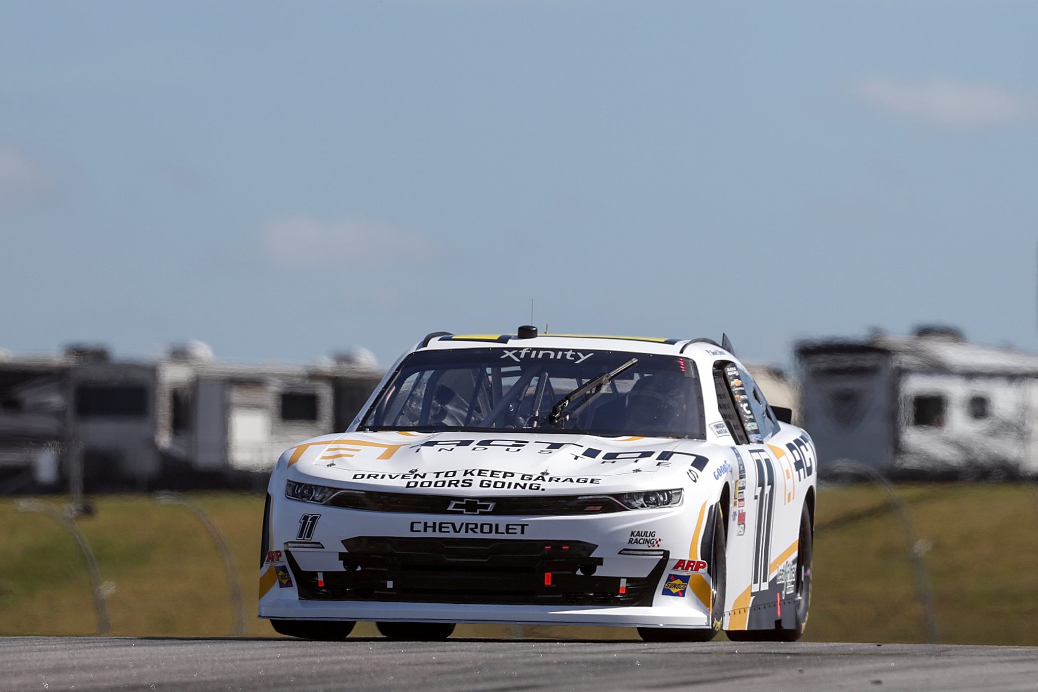 CONCORD, NORTH CAROLINA - OCTOBER 04: Daniel Hemric, driver of the #11 Action Industries Chevrolet, drives during practice for the NASCAR Xfinity Series Blue Cross NC 250 at Charlotte Motor Speedway on October 04, 2025 in Concord, North Carolina. (Photo by David Jensen/Getty Images) | Getty Images