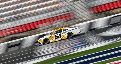 CONCORD, NORTH CAROLINA - OCTOBER 04: Taylor Gray, driver of the #54 Operation 300 Toyota, drives during practice for the NASCAR Xfinity Series Blue Cross NC 250 at Charlotte Motor Speedway on October 04, 2025 in Concord, North Carolina. (Photo by Jared C. Tilton/Getty Images) | Getty Images