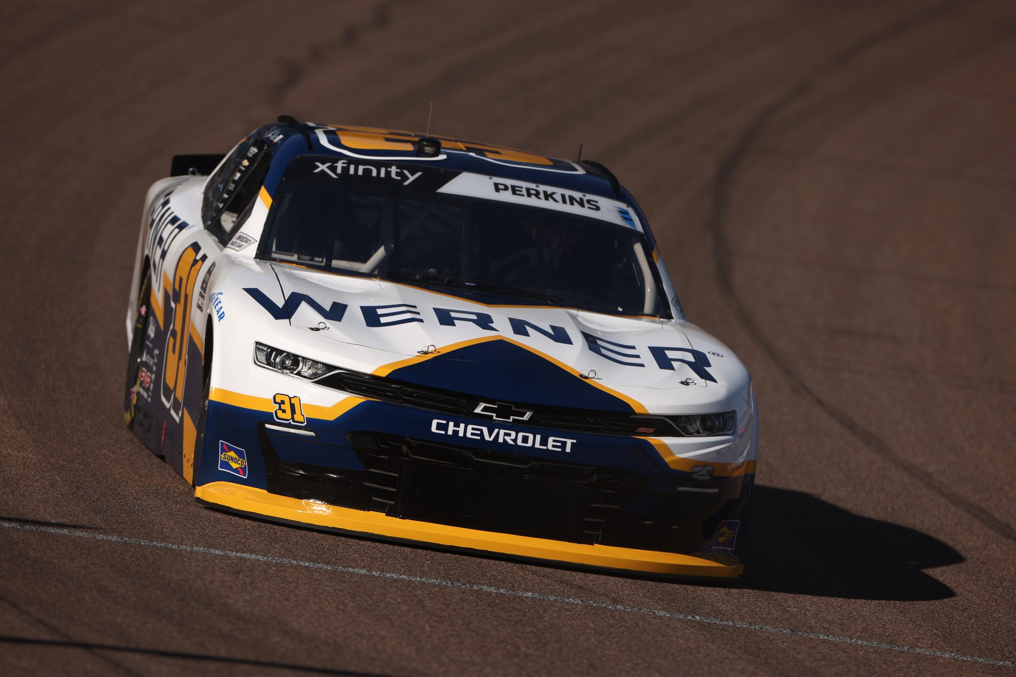AVONDALE, ARIZONA - NOVEMBER 01: Blaine Perkins, driver of the #31 WERNER Chevrolet, drives during qualifying for the NASCAR Xfinity Series Championship at Phoenix Raceway on November 01, 2025 in Avondale, Arizona. (Photo by James Gilbert/Getty Images) | Getty Images