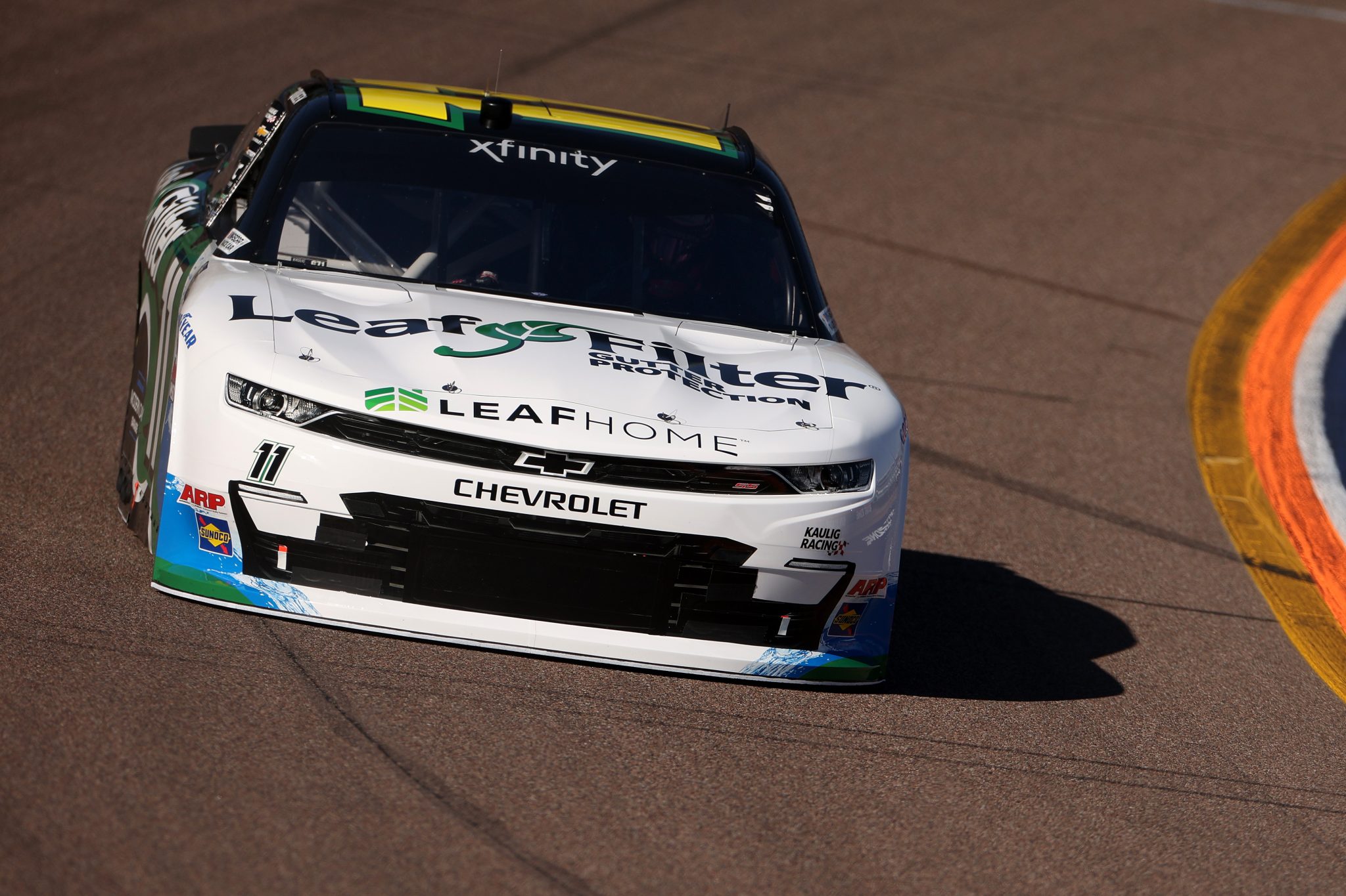 AVONDALE, ARIZONA - NOVEMBER 01: Brenden Queen, driver of the #11 LeafFilter Gutter Protection Chevrolet, drives during qualifying for the NASCAR Xfinity Series Championship at Phoenix Raceway on November 01, 2025 in Avondale, Arizona. (Photo by James Gilbert/Getty Images) | Getty Images