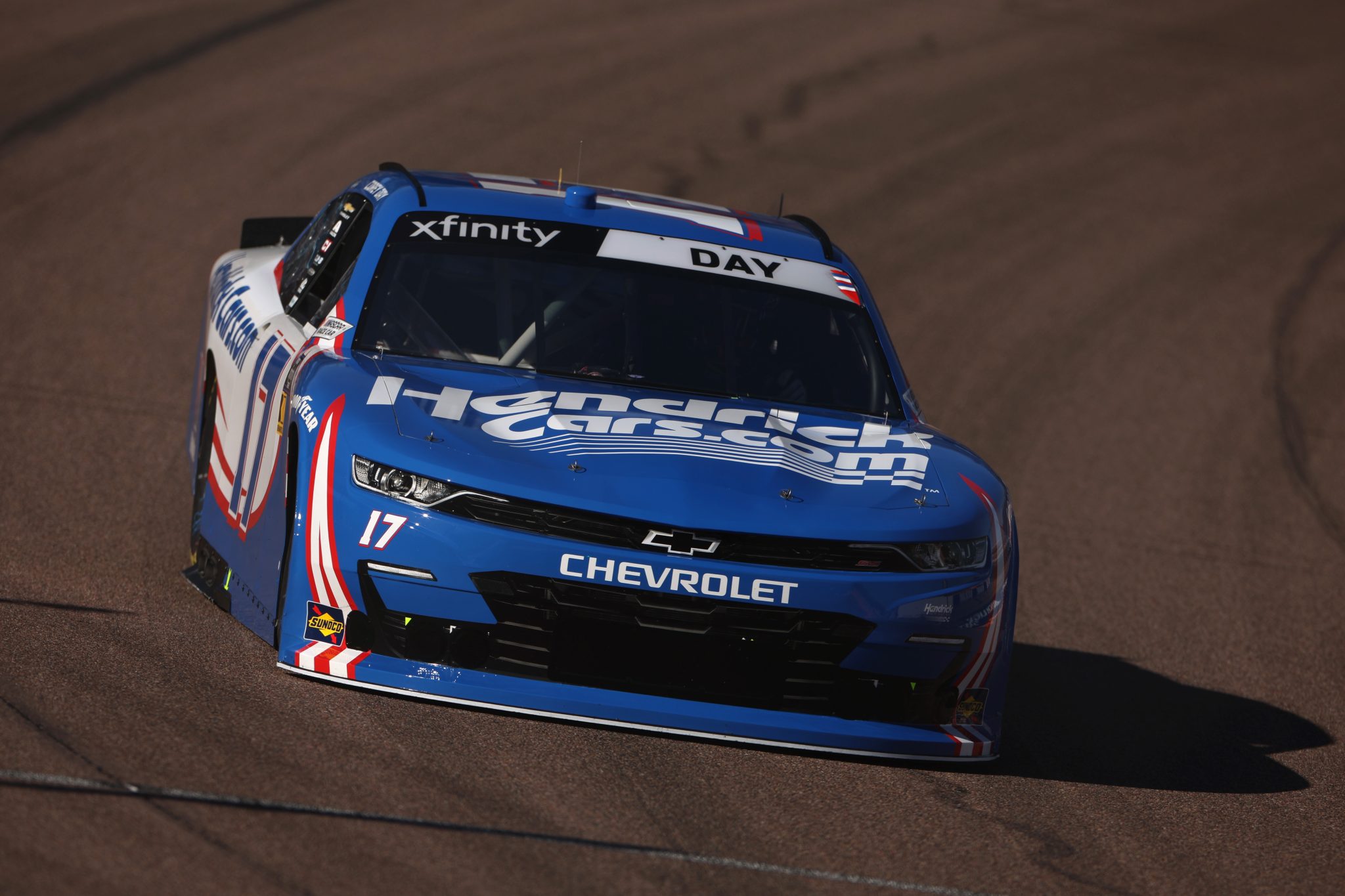 AVONDALE, ARIZONA - NOVEMBER 01: Corey Day, driver of the #17 HendrickCars.com Chevrolet, drives during qualifying for the NASCAR Xfinity Series Championship at Phoenix Raceway on November 01, 2025 in Avondale, Arizona. (Photo by James Gilbert/Getty Images) | Getty Images