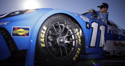 AVONDALE, ARIZONA - NOVEMBER 01: Denny Hamlin, driver of the #11 Progressive Toyota, enters his car during qualifying for the NASCAR Cup Series Championship at Phoenix Raceway on November 01, 2025 in Avondale, Arizona. (Photo by Sean Gardner/Getty Images) | Getty Images
