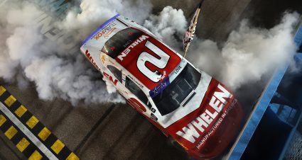 AVONDALE, ARIZONA - NOVEMBER 01: Jesse Love, driver of the #2 Whelen Chevrolet, celebrates with a burnout after winning the NASCAR Xfinity Series Championship at Phoenix Raceway on November 01, 2025 in Avondale, Arizona. (Photo by Meg Oliphant/Getty Images) | Getty Images