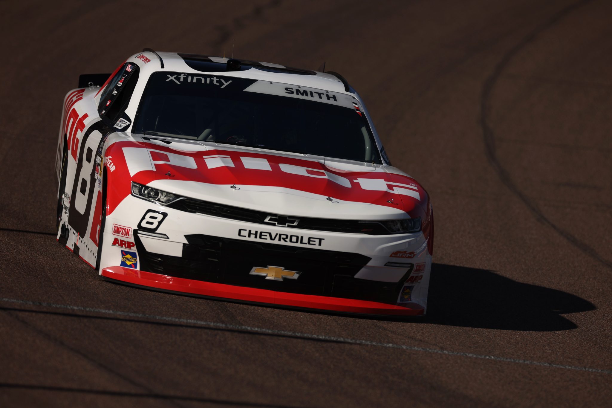 AVONDALE, ARIZONA - NOVEMBER 01: Sammy Smith, driver of the #8 Pilot Chevrolet, drives during qualifying for the NASCAR Cup Series Championship at Phoenix Raceway on November 01, 2025 in Avondale, Arizona. (Photo by James Gilbert/Getty Images) | Getty Images