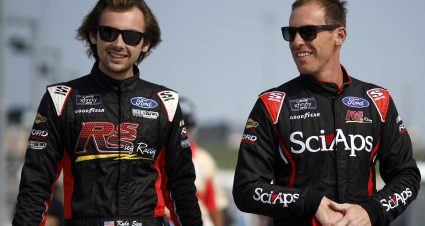 NEWTON, IOWA - AUGUST 02: Kyle Sieg, driver of the #28 D2 Transport Ford, (L) and Ryan Sieg, driver of the #39 Sci Aps Ford, walk the grid during practice for the NASCAR Xfinity Series HyVee Perks 250 at Iowa Speedway on August 02, 2025 in Newton, Iowa. (Photo by Sean Gardner/Getty Images) | Getty Images