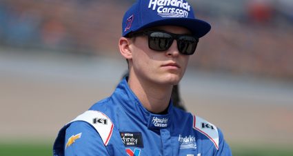 NEWTON, IOWA - AUGUST 02: Corey Day, driver of the #17 HendrickCars.com Chevrolet, looks on during qualifying for the NASCAR Xfinity Series HyVee Perks 250 at Iowa Speedway on August 02, 2025 in Newton, Iowa. (Photo by Meg Oliphant/Getty Images) | Getty Images