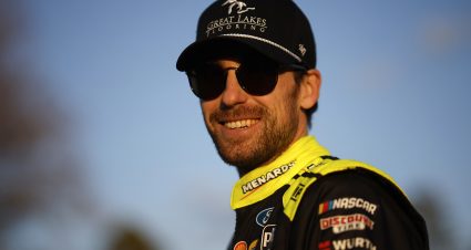 WINSTON SALEM, NORTH CAROLINA - FEBRUARY 01: Ryan Blaney, driver of the #12 Menards/Great Lakes Flooring Ford looks on prior to the Cook Out Clash at Bowman Gray Stadium on February 01, 2025 in Winston Salem, North Carolina. (Photo by Sean Gardner/Getty Images) | Getty Images