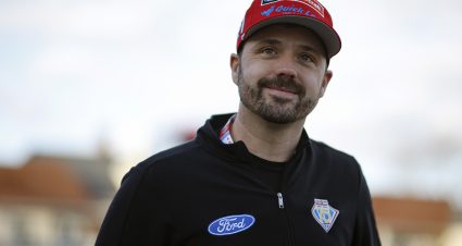 WINSTON SALEM, NORTH CAROLINA - FEBRUARY 01: Josh Berry, driver of the #21 Motorcraft/Quick Lane Ford looks on prior to the Cook Out Clash at Bowman Gray Stadium on February 01, 2025 in Winston Salem, North Carolina. (Photo by Sean Gardner/Getty Images) | Getty Images