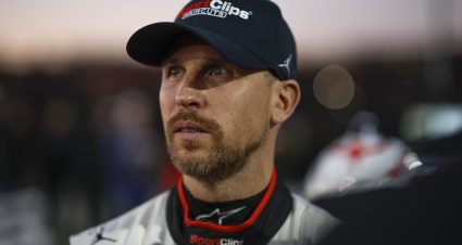 WINSTON SALEM, NORTH CAROLINA - FEBRUARY 01: Denny Hamlin, driver of the #11 Sport Clips Haircuts Toyota looks on prior to the Cook Out Clash at Bowman Gray Stadium on February 01, 2025 in Winston Salem, North Carolina. (Photo by Sean Gardner/Getty Images) | Getty Images