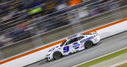 WINSTON SALEM, NORTH CAROLINA - FEBRUARY 01: Chase Elliott, driver of the #9 NAPA Auto Parts Chevrolet drives during practice for the Cook Out Clash at Bowman Gray Stadium on February 01, 2025 in Winston Salem, North Carolina. (Photo by Sean Gardner/Getty Images) | Getty Images