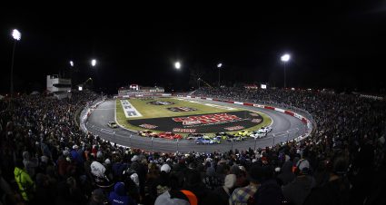 WINSTON SALEM, NORTH CAROLINA - FEBRUARY 01: A general view of racing during qualifying heat #1 for the Cook Out Clash at Bowman Gray Stadium on February 01, 2025 in Winston Salem, North Carolina. (Photo by Sean Gardner/Getty Images) | Getty Images