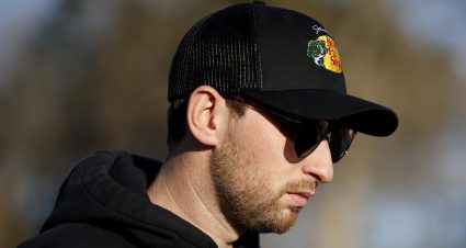WINSTON SALEM, NORTH CAROLINA - FEBRUARY 01: Chase Briscoe, driver of the #19 Bass Pro Shops Toyota waits on the grid prior to practice for the Cook Out Clash at Bowman Gray Stadium on February 01, 2025 in Winston Salem, North Carolina. (Photo by Sean Gardner/Getty Images) | Getty Images