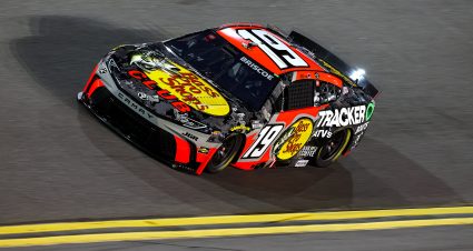 DAYTONA BEACH, FLORIDA - FEBRUARY 12: Chase Briscoe, driver of the #19 Bass Pro Shops Toyota drives during qualifying for the NASCAR Cup Series Daytona 500 at Daytona International Speedway on February 12, 2025 in Daytona Beach, Florida. (Photo by James Gilbert/Getty Images) | Getty Images