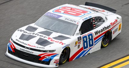 DAYTONA BEACH, FLORIDA - FEBRUARY 14: Connor Zilisch, driver of the #88 WeatherTech Chevrolet drives during practice for the NASCAR Xfinity Series United Rentals 300 at Daytona International Speedway on February 14, 2025 in Daytona Beach, Florida. (Photo by Jared C. Tilton/Getty Images) | Getty Images