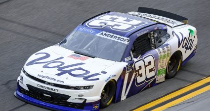 DAYTONA BEACH, FLORIDA - FEBRUARY 14: Jordan Anderson, driver of the #32 Volpi Chevrolet drives during practice for the NASCAR Xfinity Series United Rentals 300 at Daytona International Speedway on February 14, 2025 in Daytona Beach, Florida. (Photo by Jared C. Tilton/Getty Images) | Getty Images