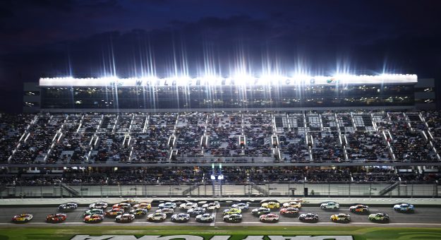 DAYTONA BEACH, FLORIDA - FEBRUARY 16: A general view of racing during the NASCAR Cup Series Daytona 500 at Daytona International Speedway on February 16, 2025 in Daytona Beach, Florida. (Photo by Jared C. Tilton/Getty Images) | Getty Images